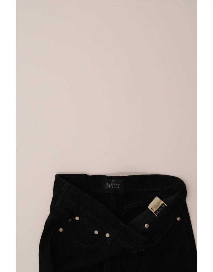 TRUSSARDI Mens Straight Jeans W29 L31 Black Cotton Vintage Trussardi and Second-Hand Trussardi from Messina Hembry 