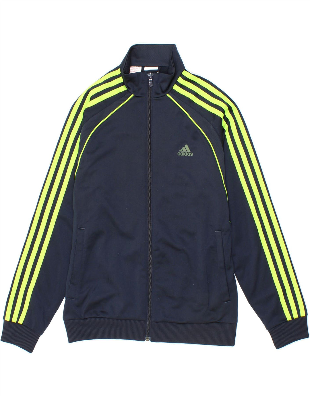 ADIDAS Boys Tracksuit Top Jacket 11-12 Years Navy Blue Polyester Vintage Adidas and Second-Hand Adidas from Messina Hembry 