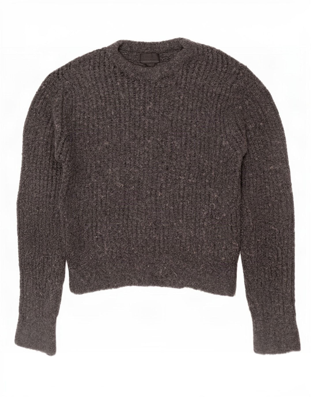Zara Mens Boat Neck Jumper Sweater Medium Grey Acrylic