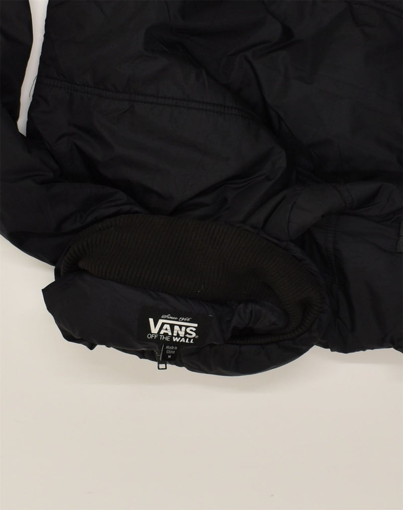 VANS Womens Hooded Padded Jacket UK 14 Medium Black Polyester | Vintage Vans | Thrift | Second-Hand Vans | Used Clothing | Messina Hembry 