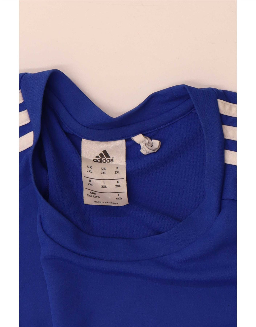 Adidas Mens Climalite T-Shirt Top 2XL Blue Colourblock Polyester