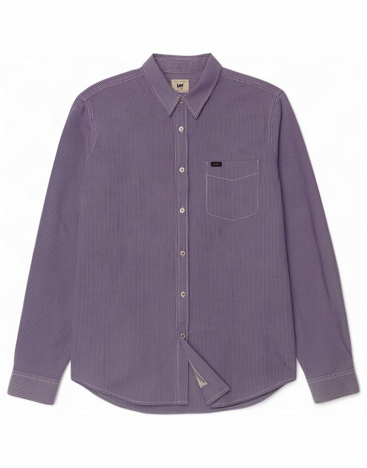 Lee Mens Shirt XL Blue Check Cotton