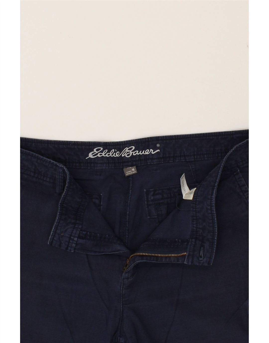 EDDIE BAUER Womens Cargo Shorts US 16 2XL W38 Navy Blue Cotton Vintage Eddie Bauer and Second-Hand Eddie Bauer from Messina Hembry 