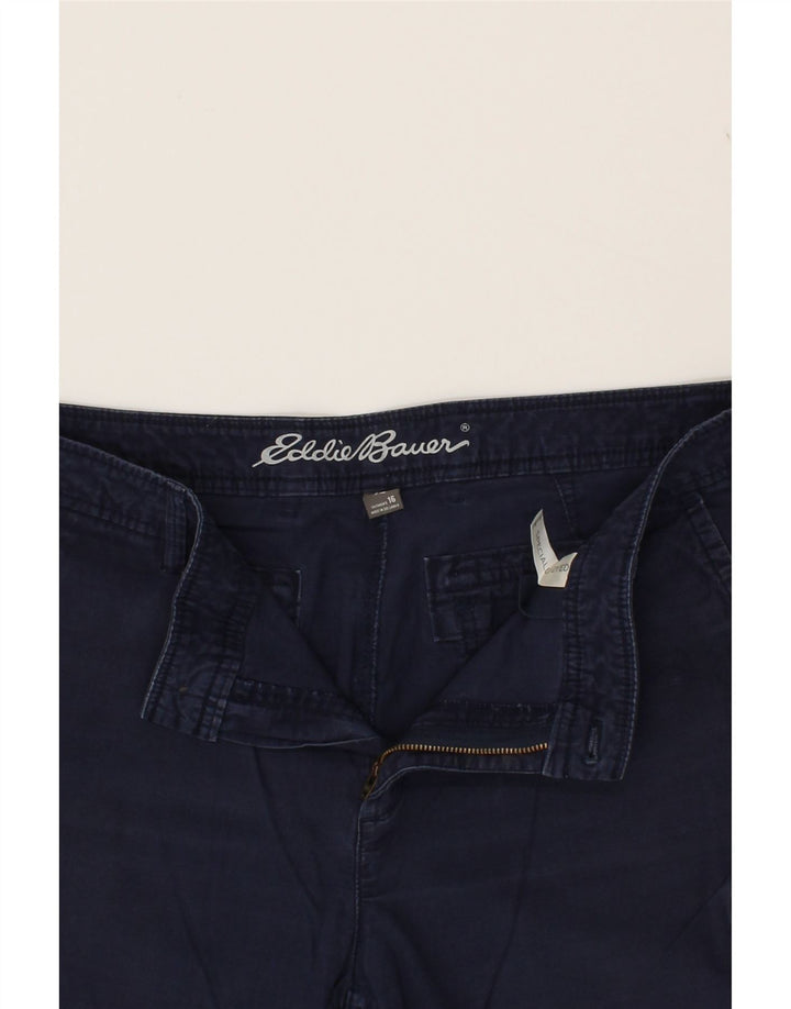 EDDIE BAUER Womens Cargo Shorts US 16 2XL W38 Navy Blue Cotton Vintage Eddie Bauer and Second-Hand Eddie Bauer from Messina Hembry 