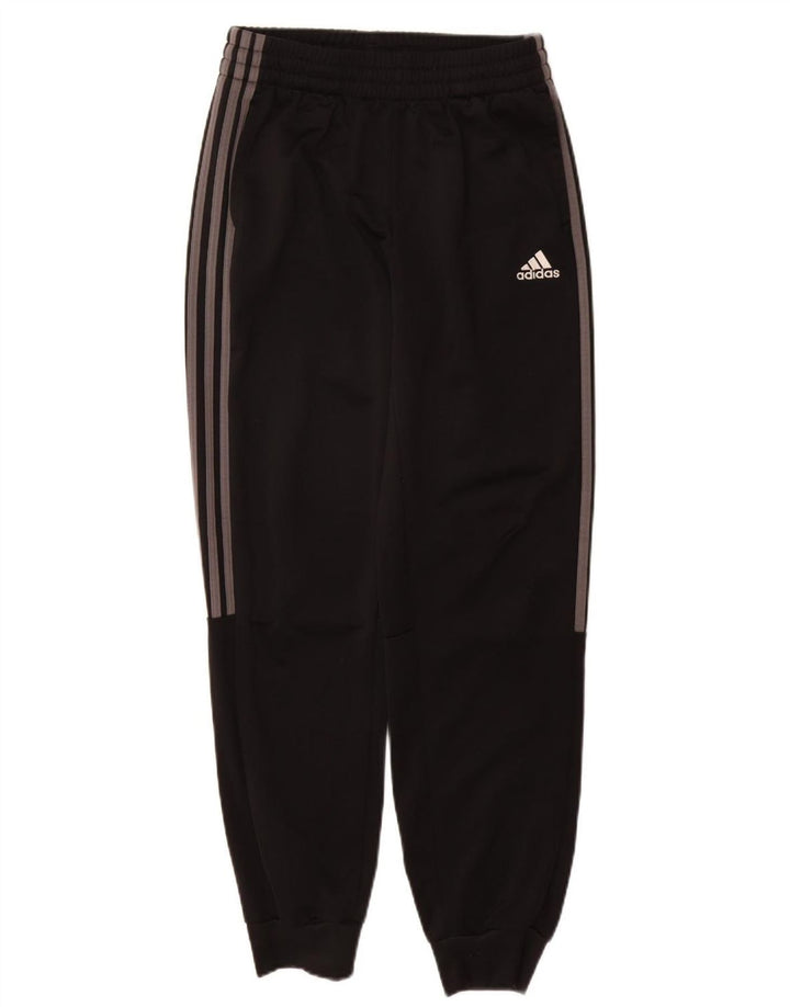 Adidas Boys Tracksuit Trousers Joggers 13-14 Years Black Polyester