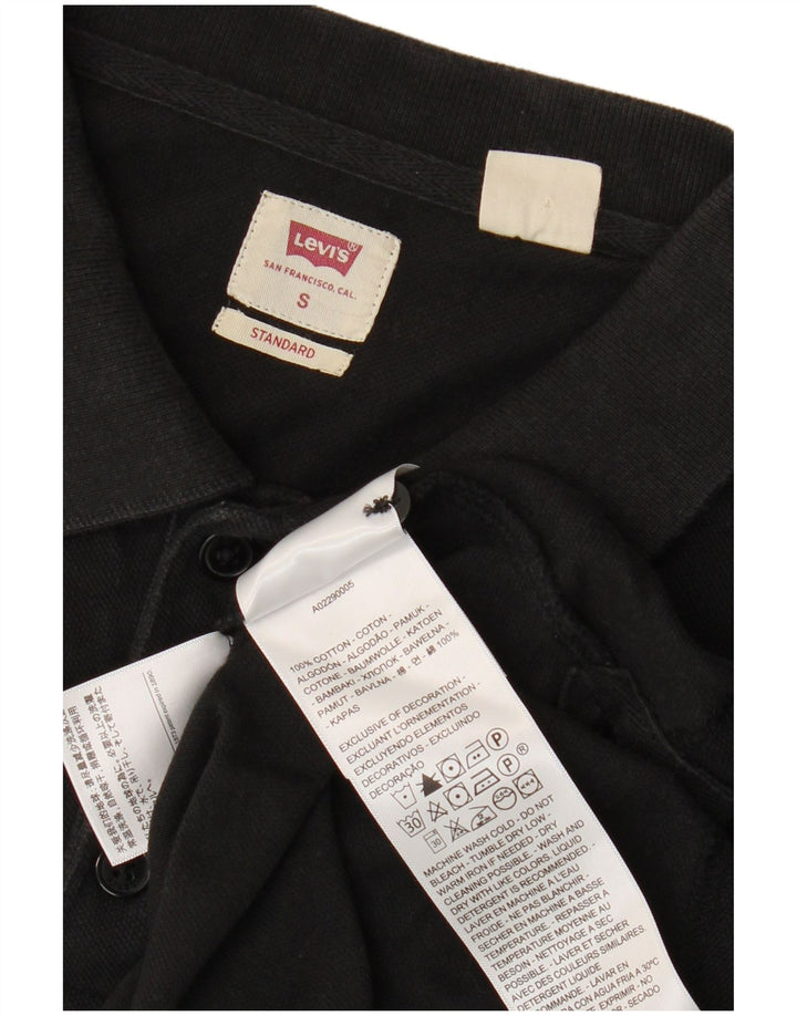 Levi's Mens Standard Polo Shirt Small Black Cotton