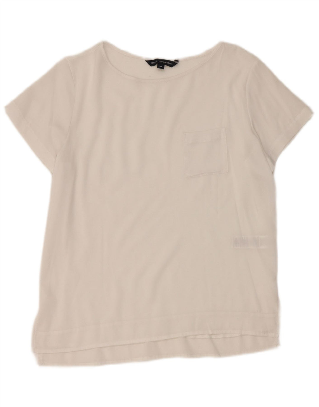 French Connection Womens See Through Top UK 6 XS White Polyester