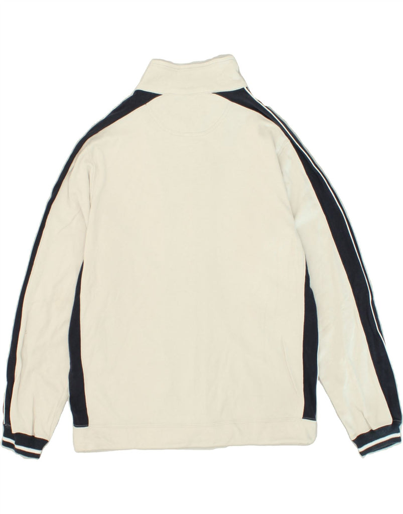 CHAMPION Mens Tracksuit Top Jacket Medium Off White Colourblock Cotton | Vintage Champion | Thrift | Second-Hand Champion | Used Clothing | Messina Hembry 