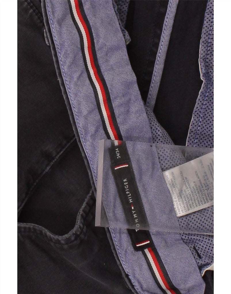 TOMMY HILFIGER Mens Slim Chino Trousers W34 L34 Black Cotton Vintage Tommy Hilfiger and Second-Hand Tommy Hilfiger from Messina Hembry 