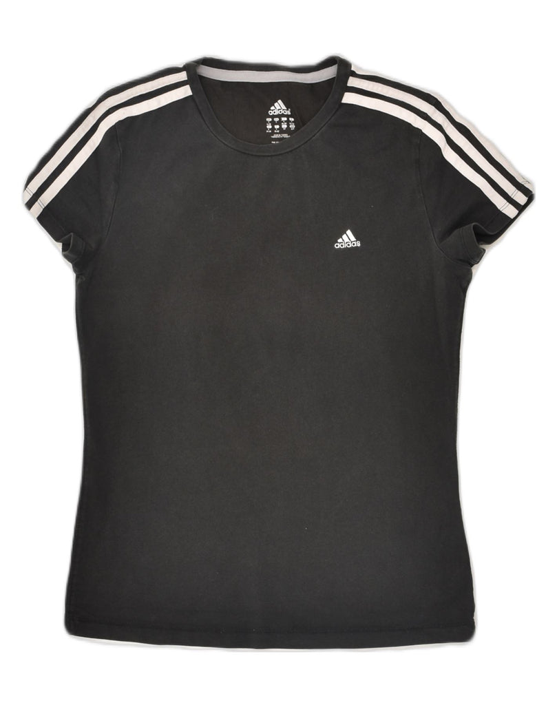 ADIDAS Womens T-Shirt Top UK 8 Small Black Cotton | Vintage Adidas | Thrift | Second-Hand Adidas | Used Clothing | Messina Hembry 