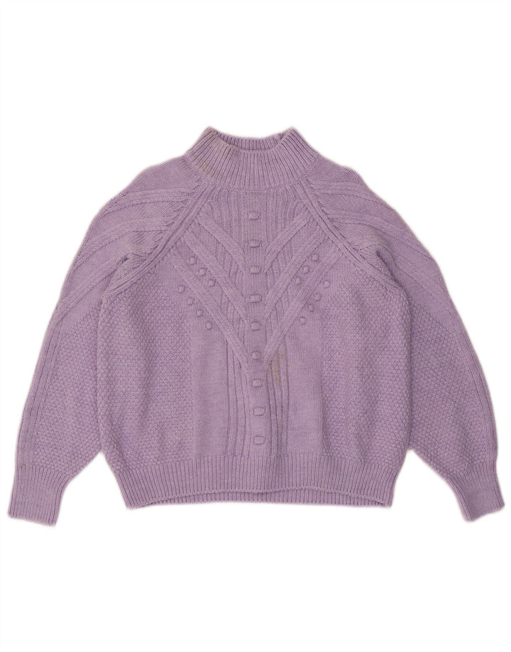 Marks & Spencer Womens Turtle Neck Jumper Sweater UK 14 Medium Purple