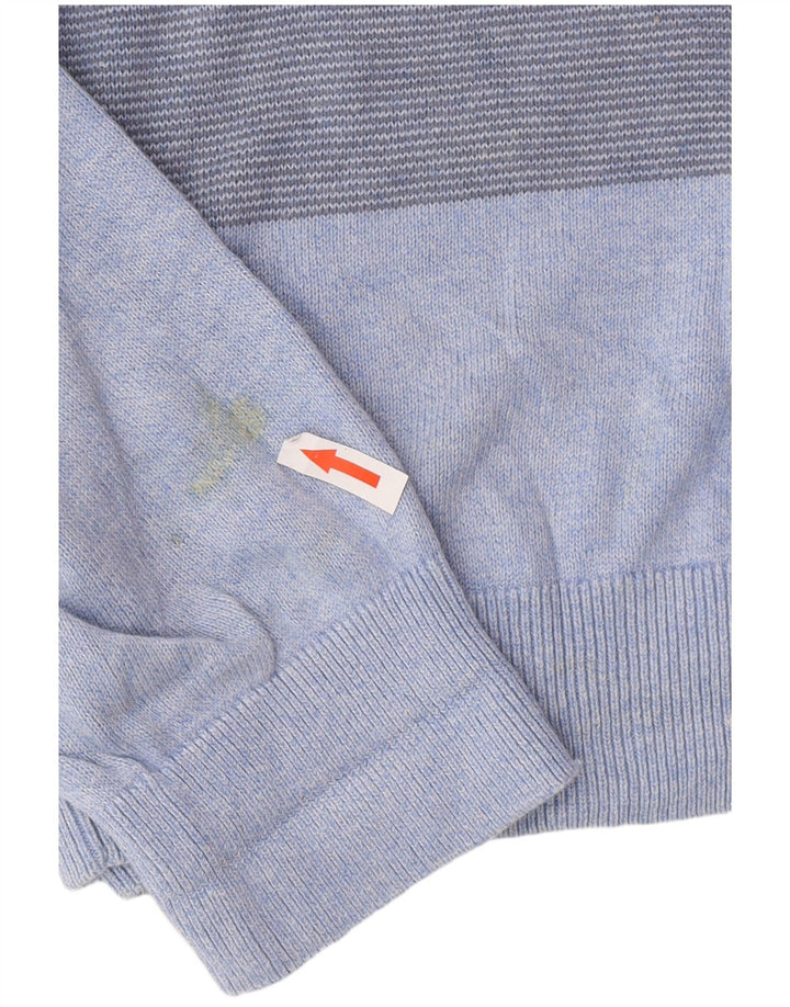 Marks & Spencer Mens Crew Neck Jumper Sweater Large Blue Striped