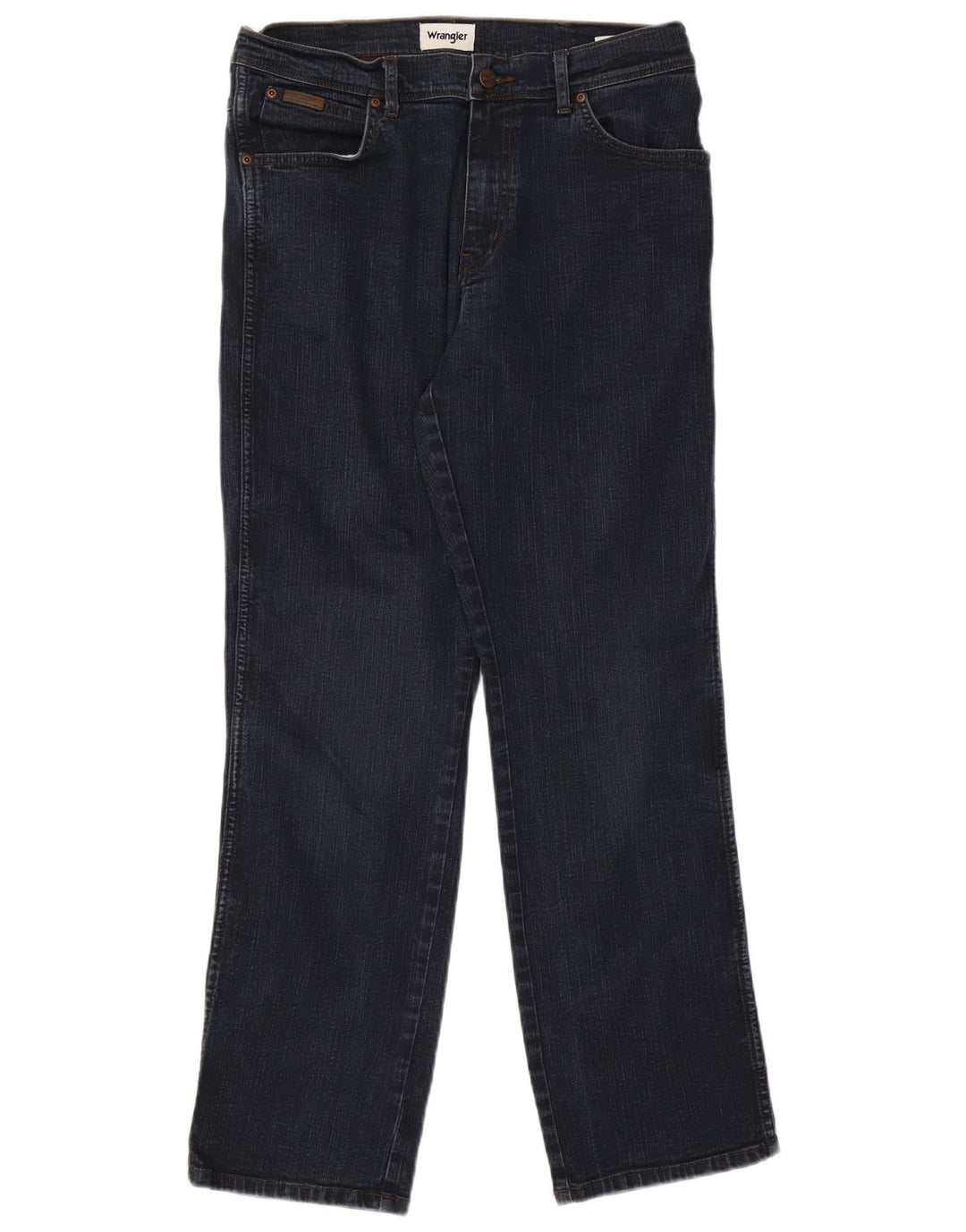 Wrangler Mens Texas Straight Jeans W34 L32 Navy Blue Cotton