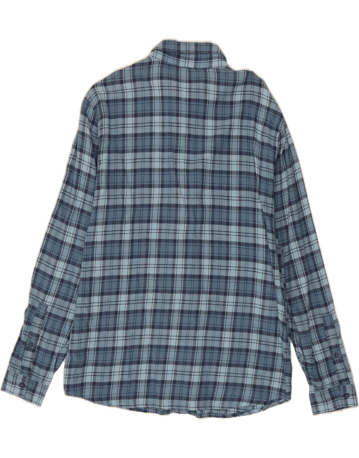 OAKLEY Mens Regular Fit Flannel Shirt XL Blue Check Cotton Vintage Oakley and Second-Hand Oakley from Messina Hembry 
