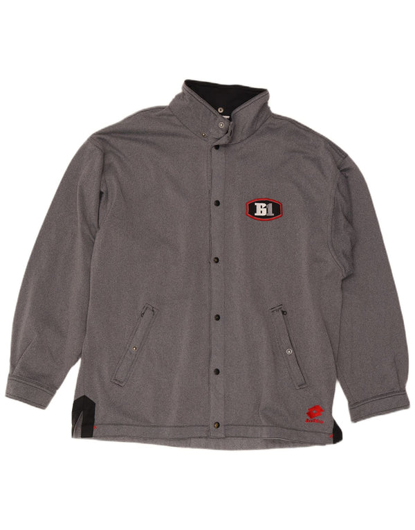 Lotto Mens Tracksuit Top Jacket UK 42/44 XL Grey Colourblock Polyester