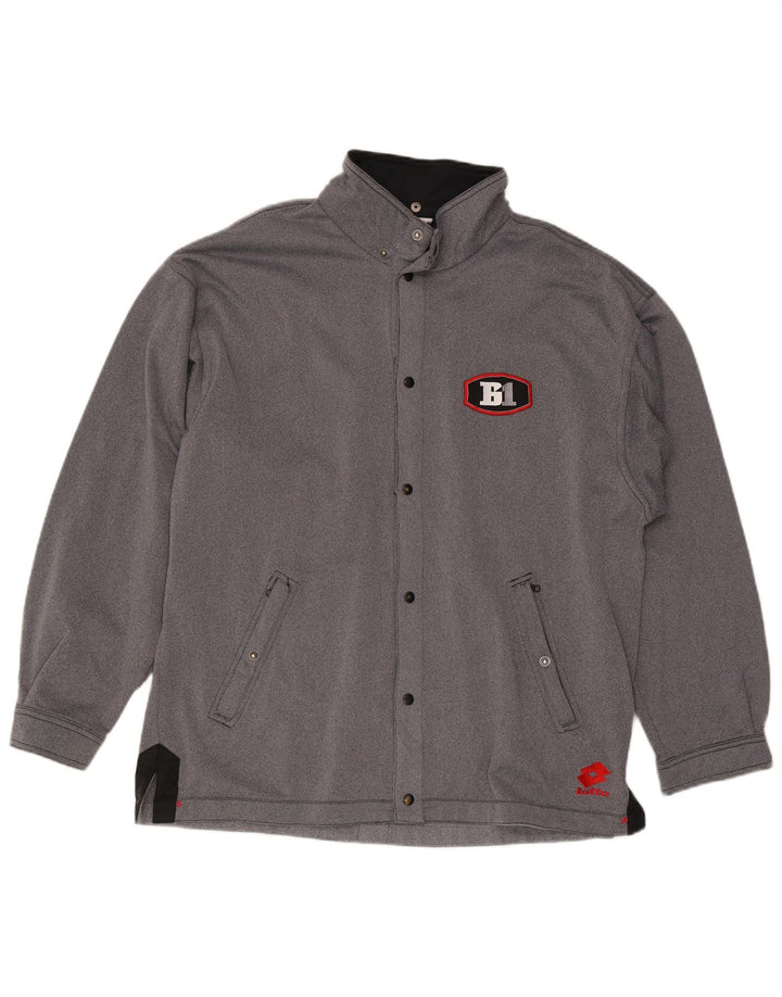 Lotto Mens Tracksuit Top Jacket UK 42/44 XL Grey Colourblock Polyester