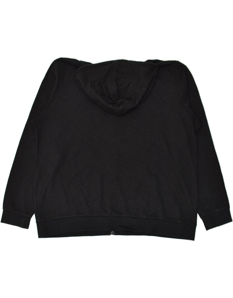 KAPPA Mens Zip Hoodie Sweater 2XL Black Cotton | Vintage Kappa | Thrift | Second-Hand Kappa | Used Clothing | Messina Hembry 