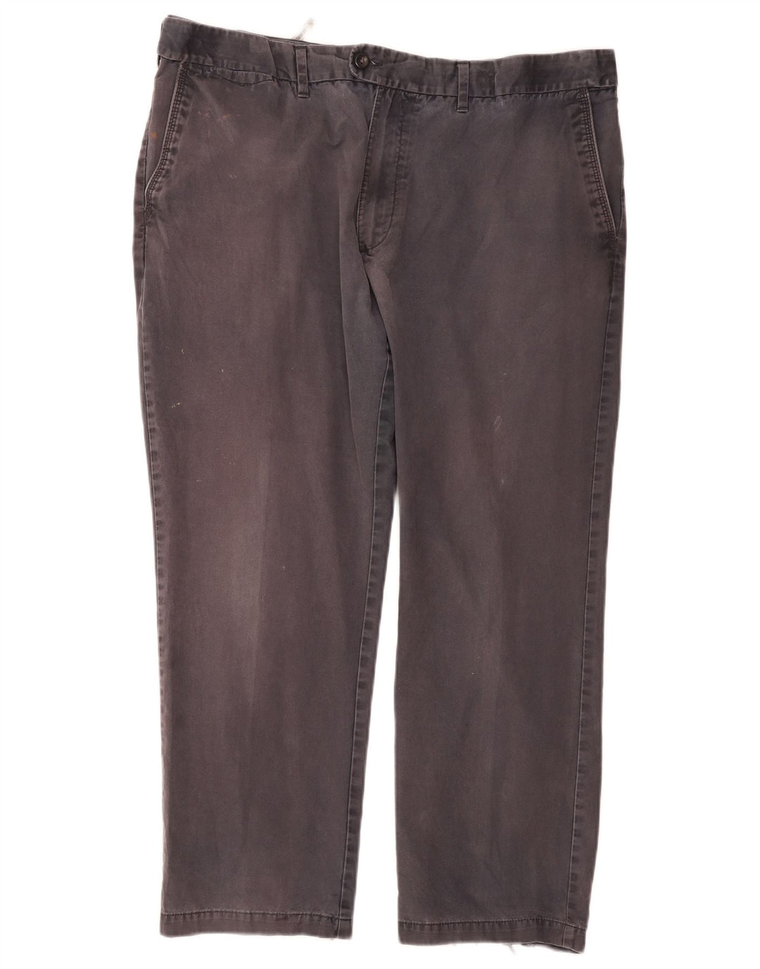 Marks & Spencer Mens Straight Suit Trousers W42 L29 Grey Cotton