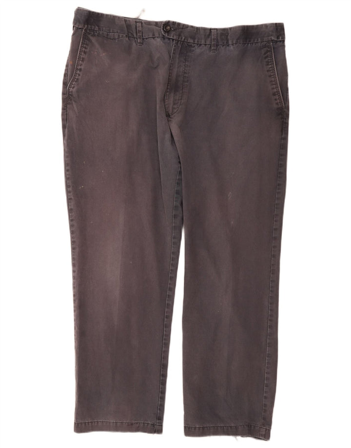Marks & Spencer Mens Straight Suit Trousers W42 L29 Grey Cotton