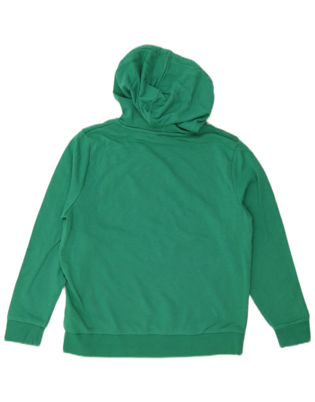 Marks & Spencer Womens Hoodie Jumper UK 12 Medium Green Cotton