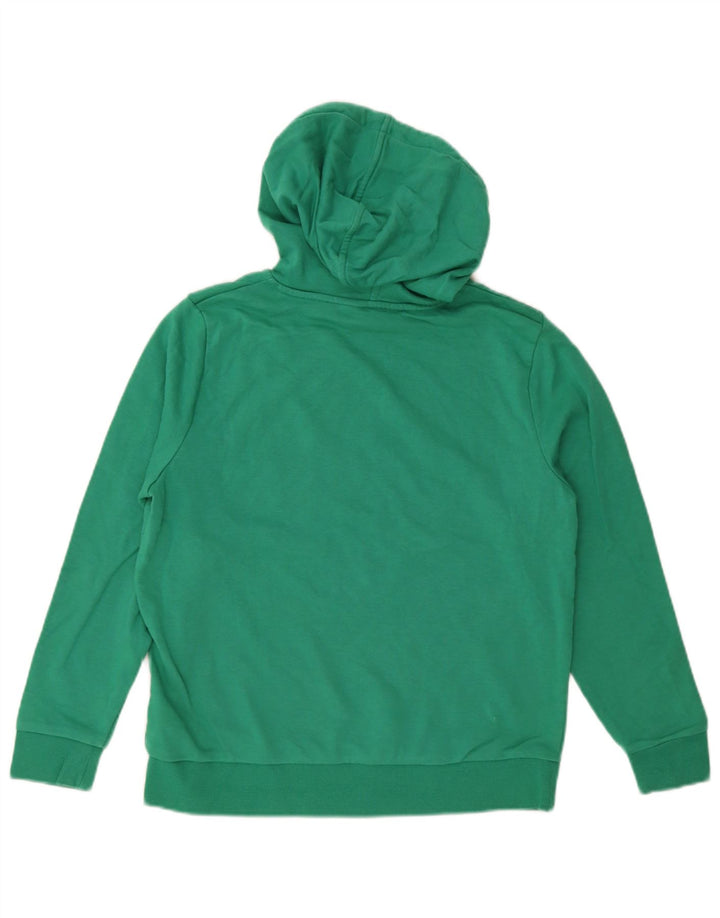Marks & Spencer Womens Hoodie Jumper UK 12 Medium Green Cotton