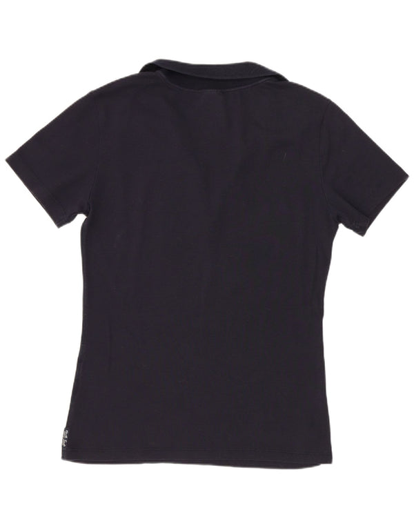 North Sails Womens Polo Shirt UK 14 Medium Navy Blue Cotton