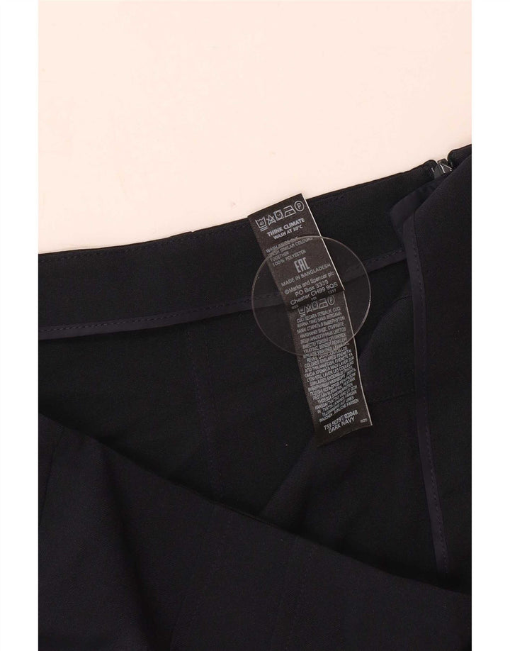 Marks & Spencer Womens Slim Suit Trousers UK 12 Medium W30 L30 Navy Blue