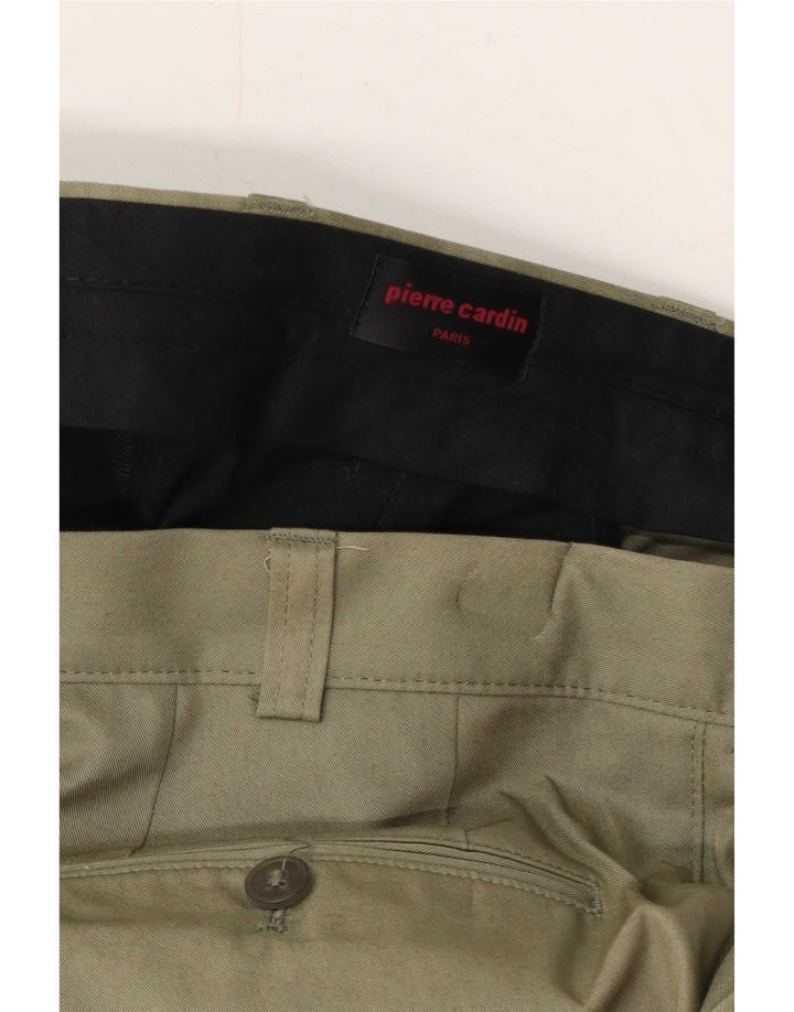 Pierre Cardin Mens Pegged Suit Trousers W40 L31 Khaki