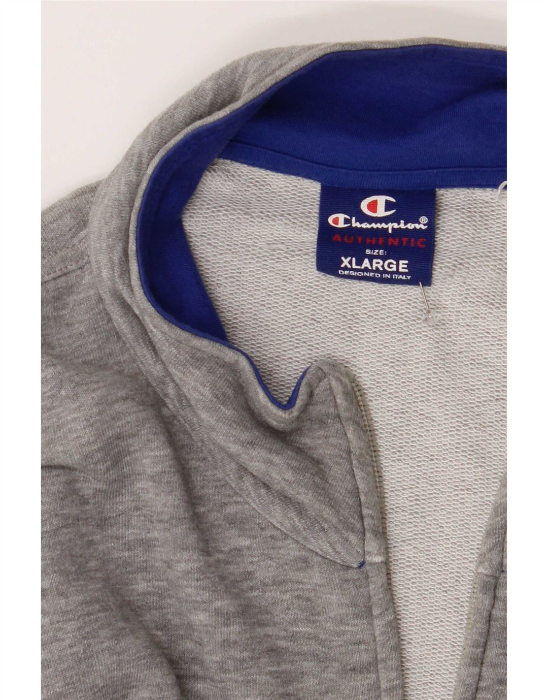 Champion Mens Tracksuit Top Jacket XL Grey Flecked Polyester