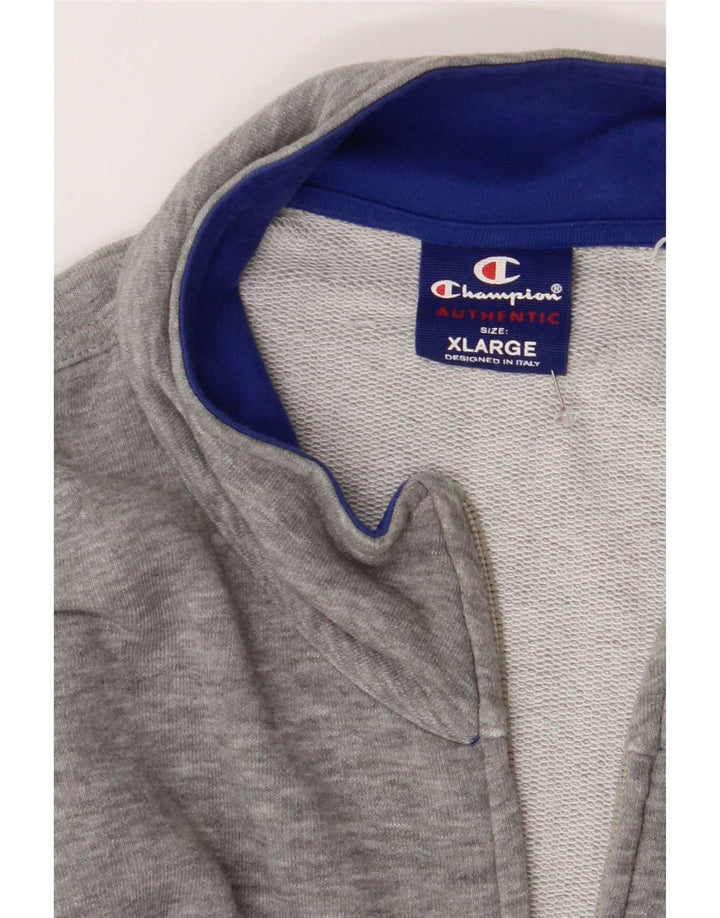 Champion Mens Tracksuit Top Jacket XL Grey Flecked Polyester