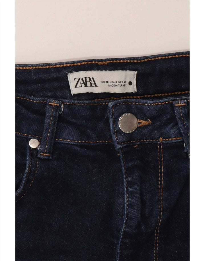 Zara Womens Flared Jeans EU 38 Small W28 L33 Navy Blue