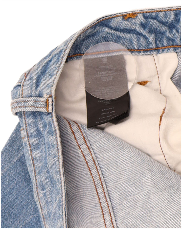 G-Star Mens 3D Arc Slim Jeans W30 L32 Blue Cotton