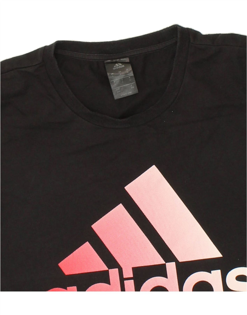 ADIDAS Mens Graphic T-Shirt Top Large Black Cotton | Vintage Adidas | Thrift | Second-Hand Adidas | Used Clothing | Messina Hembry 