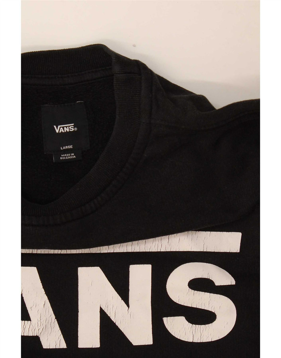 Vans Womens Graphic Sweatshirt Jumper UK 16 Large Black