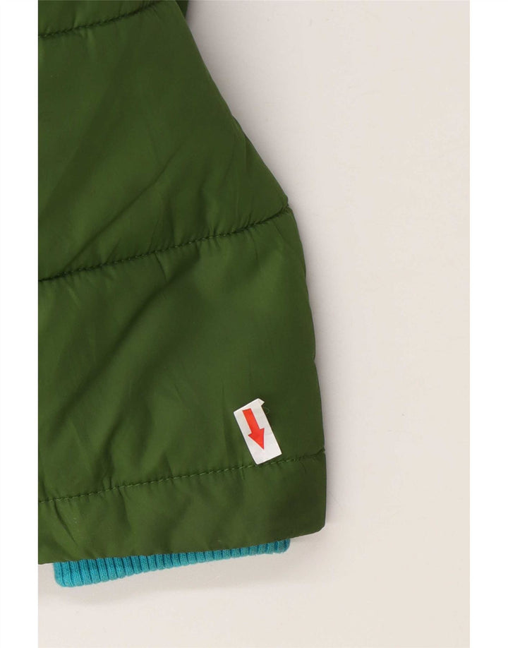 White Stuff Girls Hooded Padded Coat 9-10 Years Green Polyester