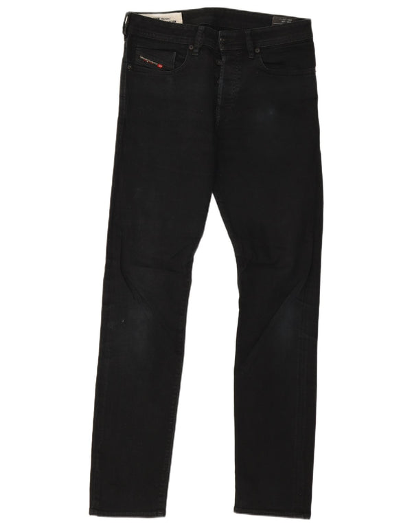 Diesel Mens Buster Tapered Jeans W30 L32 Black Cotton