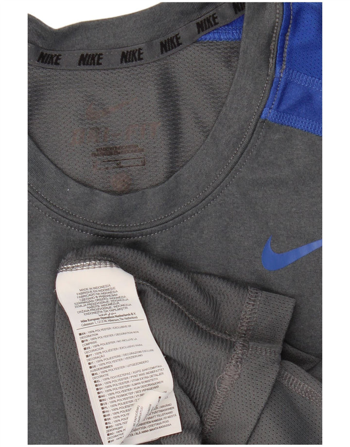 Nike Mens Dri Fit Vest Top Medium Grey Colourblock Polyester