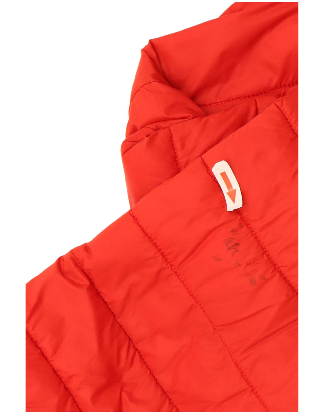 Benetton Boys Hooded Padded Jacket 10-11 Years Red Polyamide
