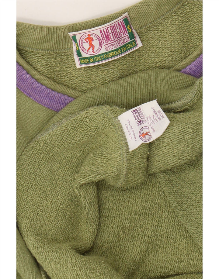 AMERICAN SYSTEM Mens Sweatshirt Jumper Small Khaki Cotton