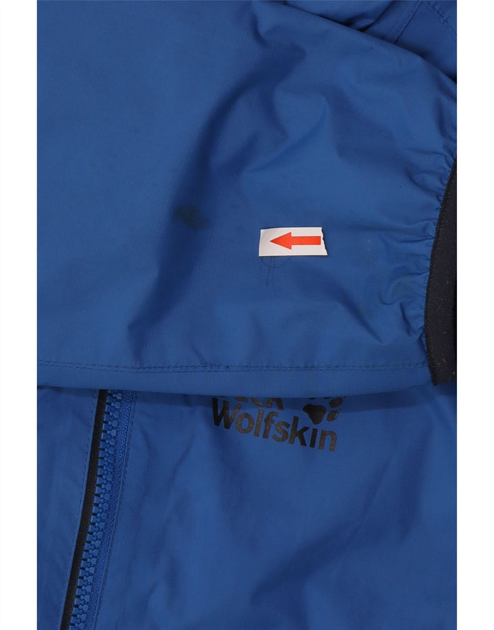 Jack Wolfskin Boys Rain Jacket 15-16 Years Blue Colourblock Polyamide