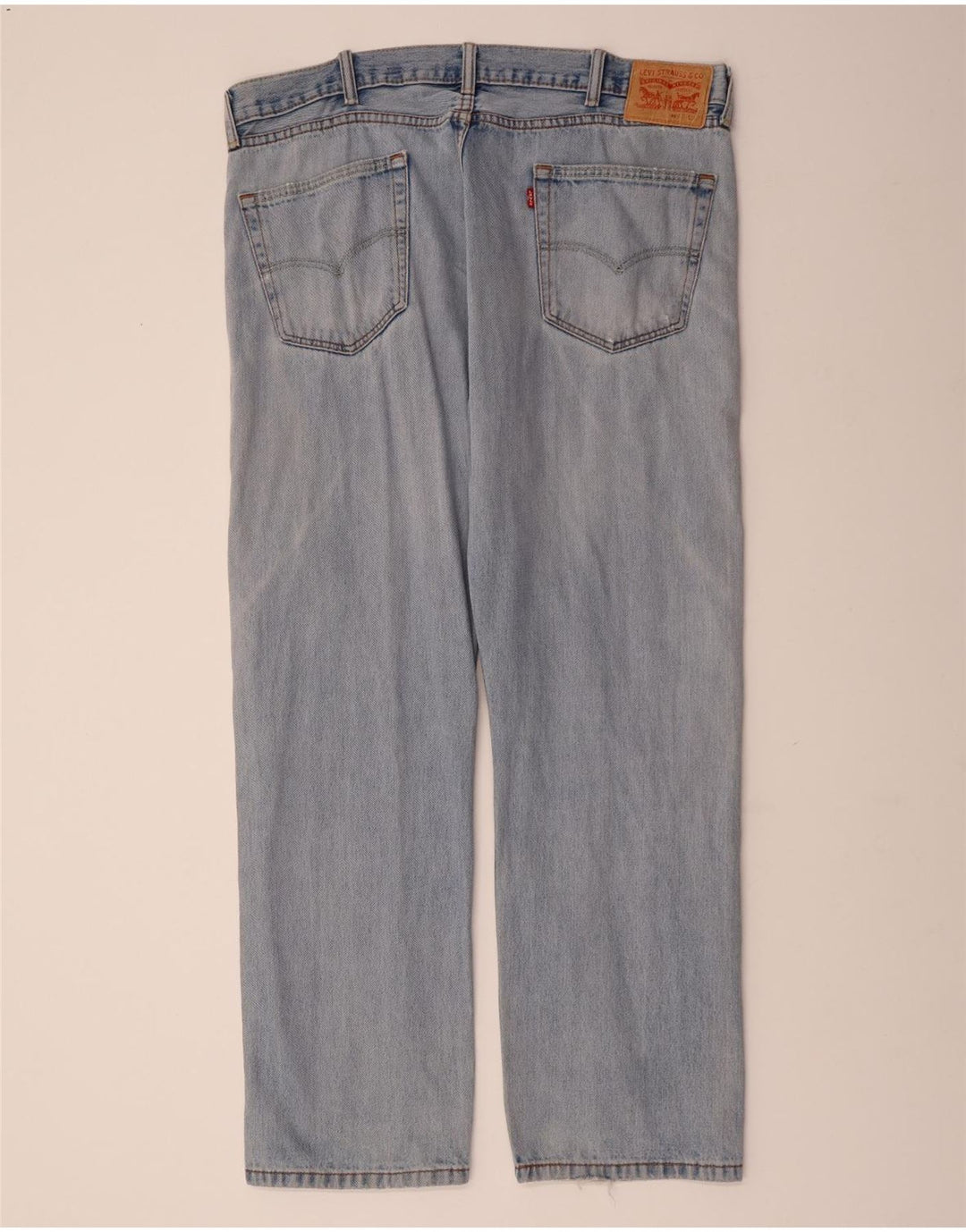 LEVI'S Mens 505 Distressed Straight Jeans W40 L32 Blue Cotton
