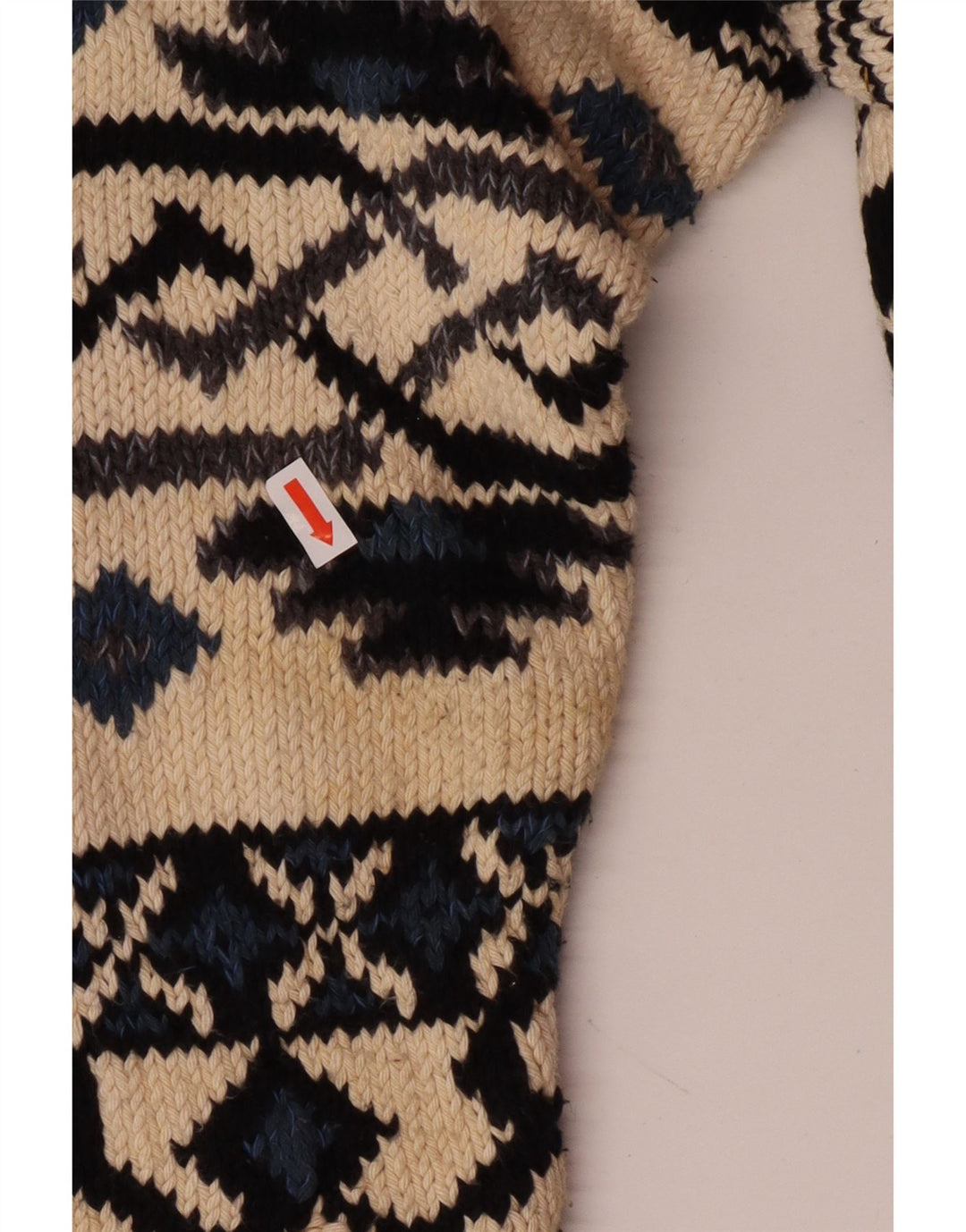 Vintage Womens Graphic Cardigan Sweater UK 10 Small Multicoloured Bohemian