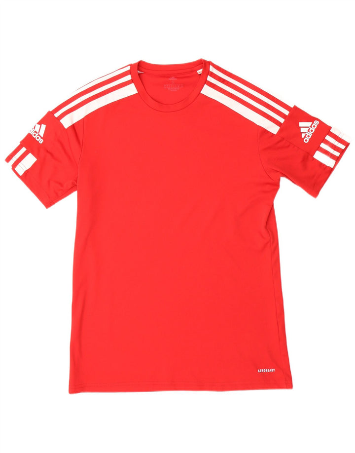 Adidas Mens Aeroready T-Shirt Top Small Red Colourblock