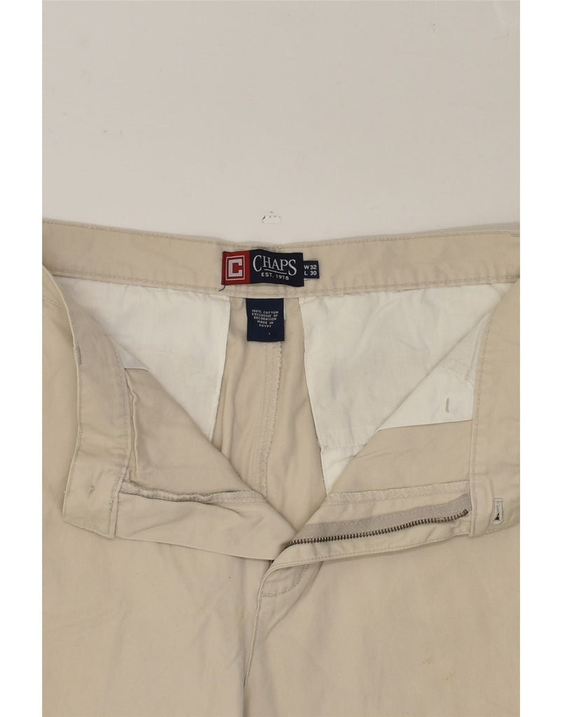 CHAPS Mens Straight Chino Trousers W32 L30 Beige Cotton | Vintage Chaps | Thrift | Second-Hand Chaps | Used Clothing | Messina Hembry 