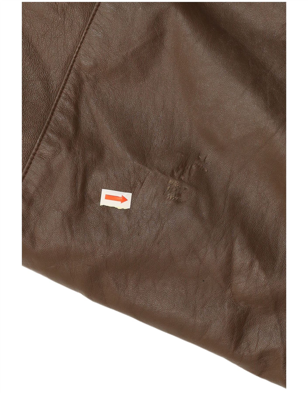 VINTAGE Mens Leather Coat UK 38 Medium Brown