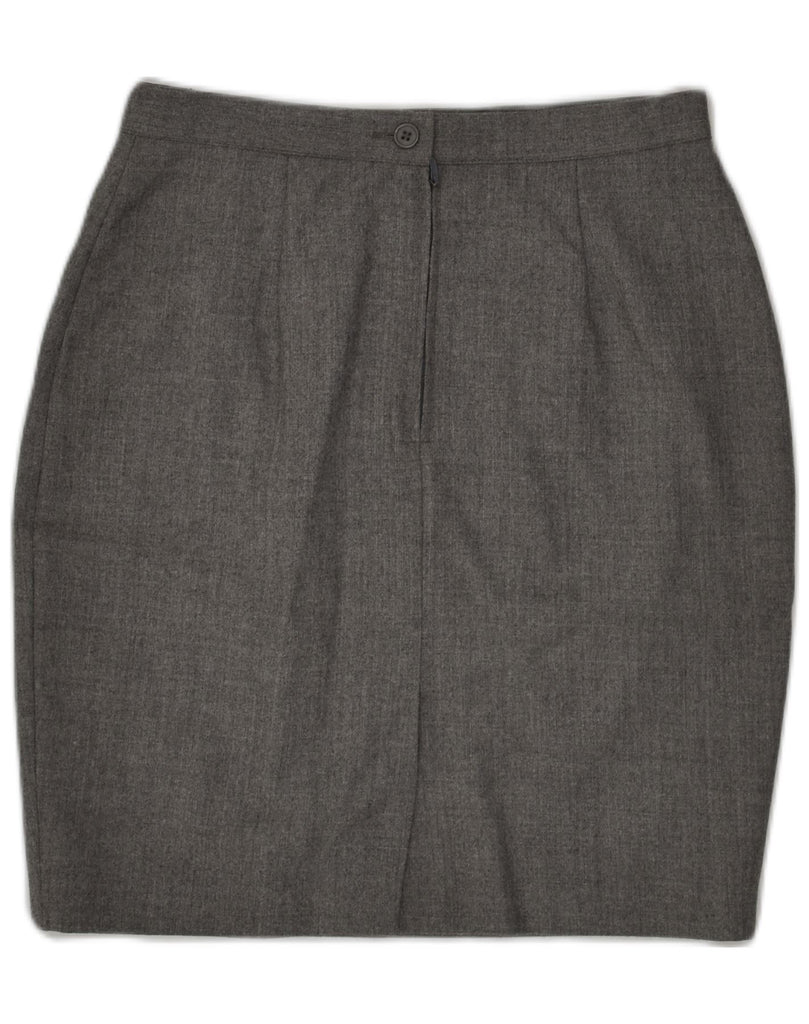 BENETTON Womens Pencil Skirt IT 42 Medium W27 Grey New Wool | Vintage Benetton | Thrift | Second-Hand Benetton | Used Clothing | Messina Hembry 