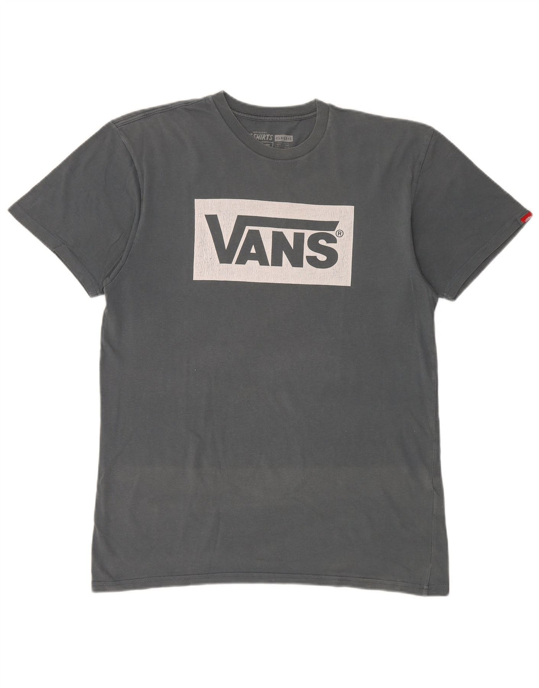 Vans Mens Classic Graphic T-Shirt Top Large Grey