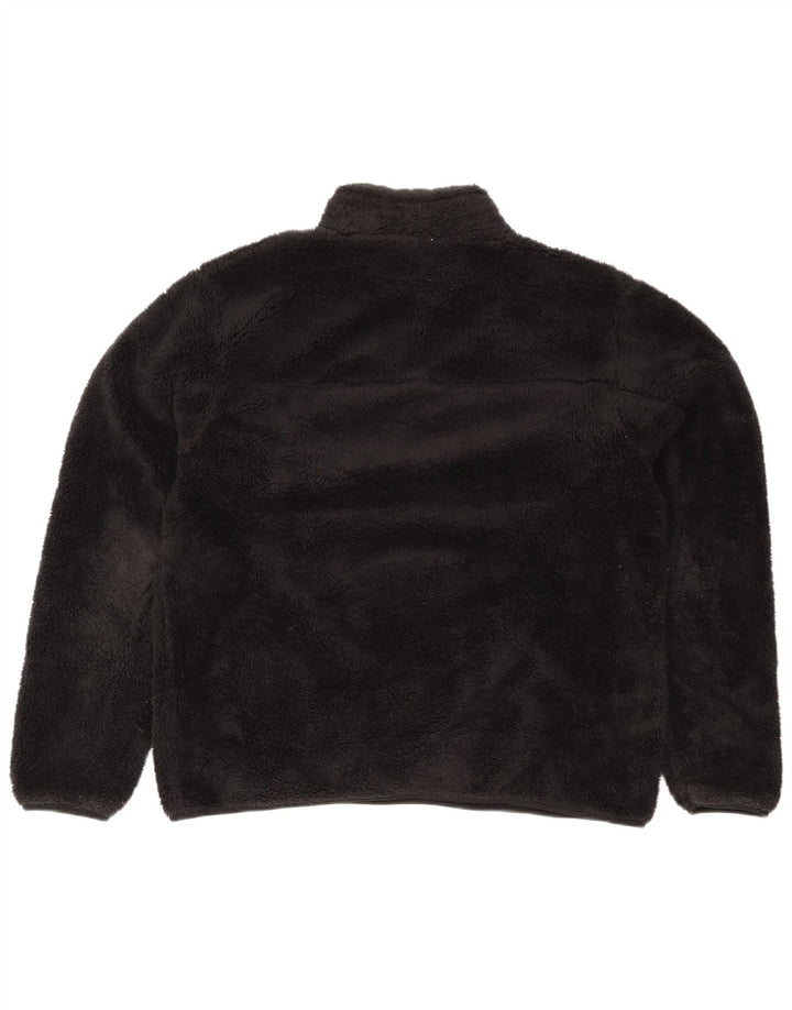 Mountain Warehouse Mens Zip Neck Fleece Jumper XL Black Polyester