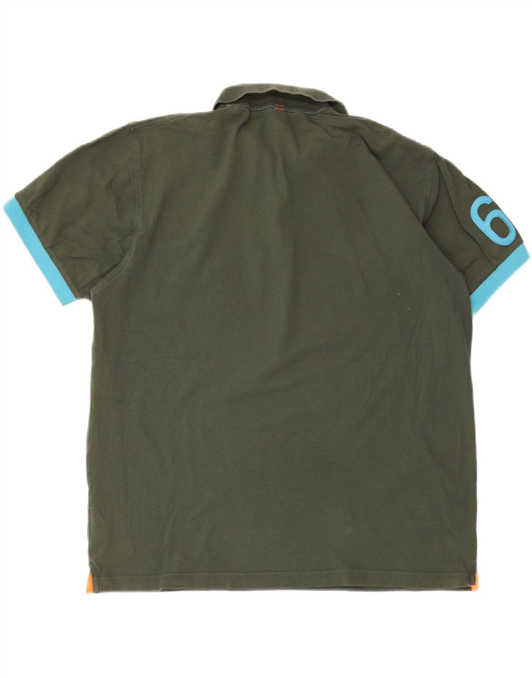 SUN68 Mens Graphic Polo Shirt 3XL Green