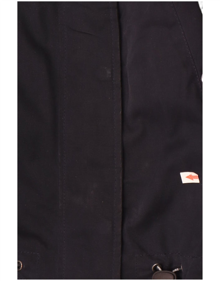 Superdry Womens Hooded Parka Jacket UK 6 XS Navy Blue Polyester